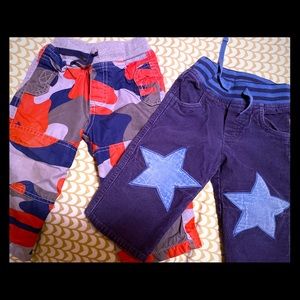 Mini Boden baby boys pants bundle 12-18 months